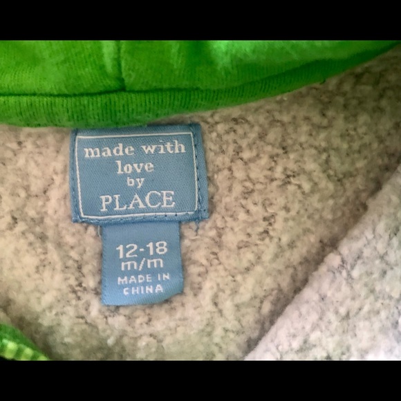 Place 12-18 Mo Dinosaur Half Zip Sweatshirt - Picture 3 of 4